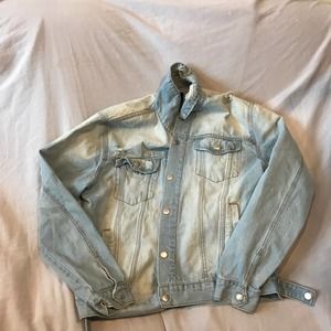 Stonewash Jean Jacket Retro Streetwear
